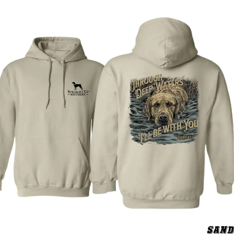 Straight Up Southern Hoodie - Inspirational Bible Verse Design Featuring Courageous Dog Graphic, country boy clothing, Ideal for Faithful Outdoor Enthusiasts, Unisex Hoodie for Everyday Comfort and Spiritual Strength Menswear Sweaters