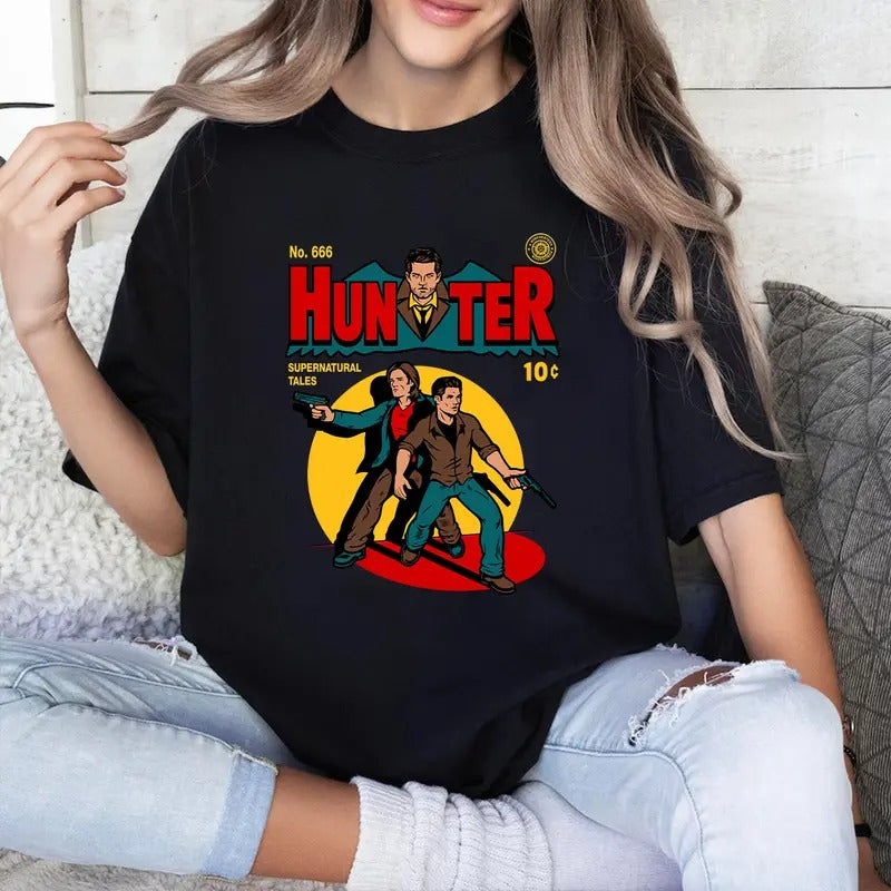 Supernatural T Shirt, Hunter Comic Cool T Shirt , Supernatural Dean SAM T Shirt, Gift For Woman and Man Unisex T-Shirt Sweatshirt Hoodie