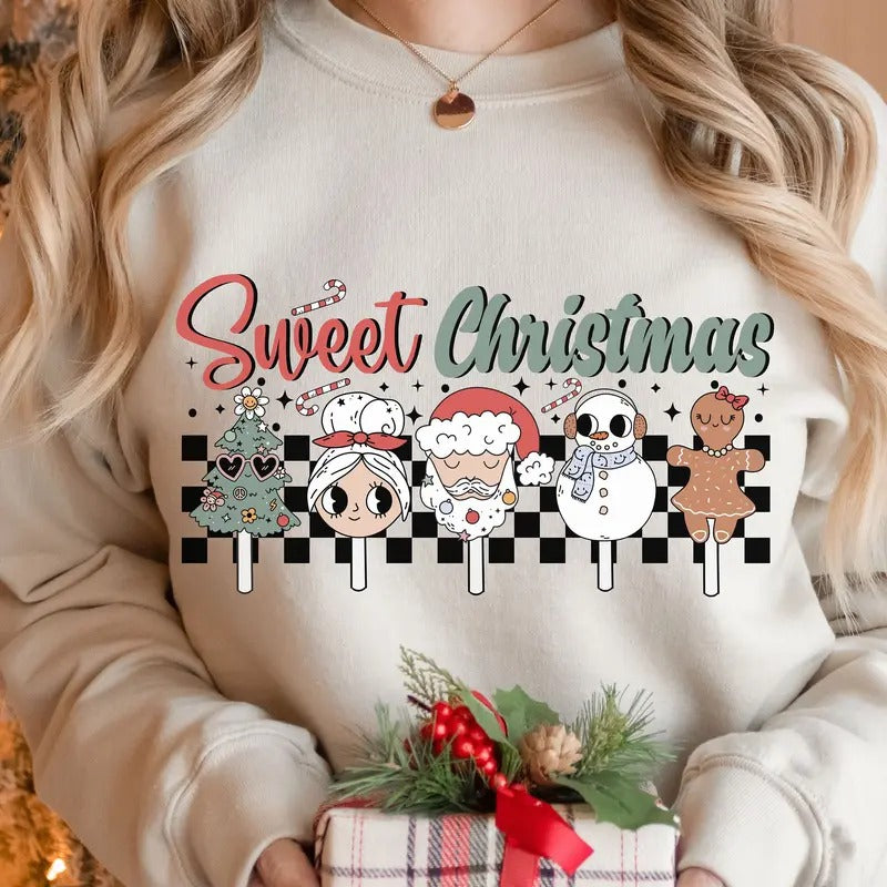 Sweet Christmas Shirt, Santa Claus Sweatshirt, Merry Christmas Shirt, Christmas Sweater, Holiday Season, Trendy Christmas, Funny Christmas Shirt
