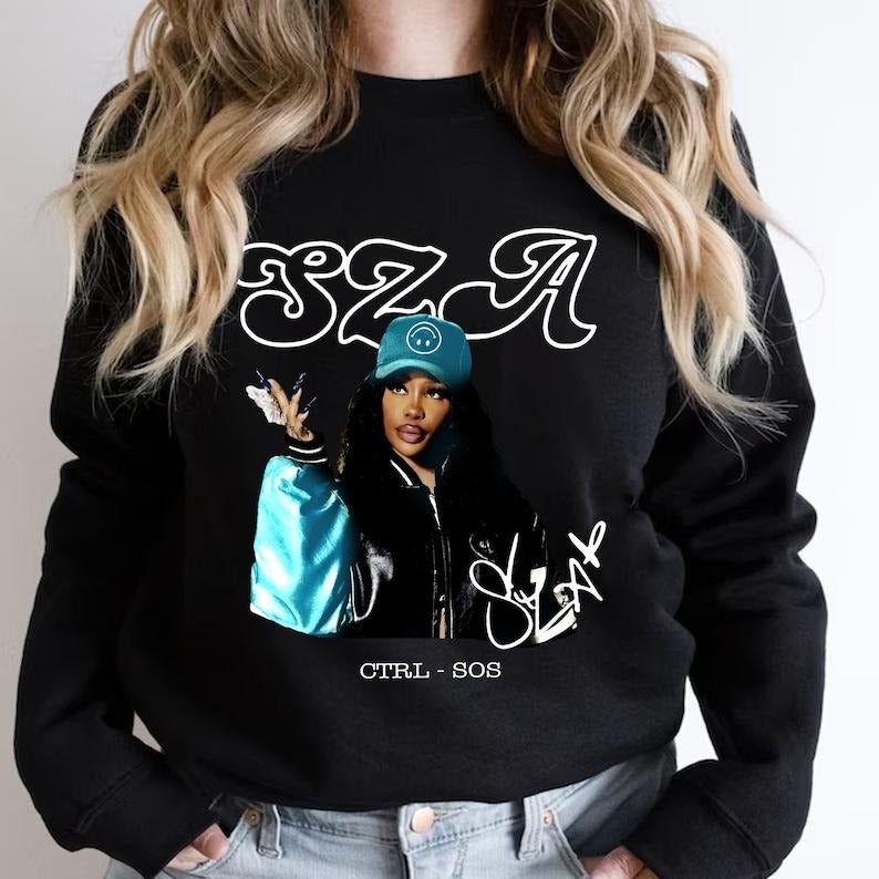 Sza Music Merch Shirt, Sza Sos Album 90s Tee, Sza Tour Rapper Gift Bootleg Inspired Sweatshirt, RnB shirt, Rapper shirt
