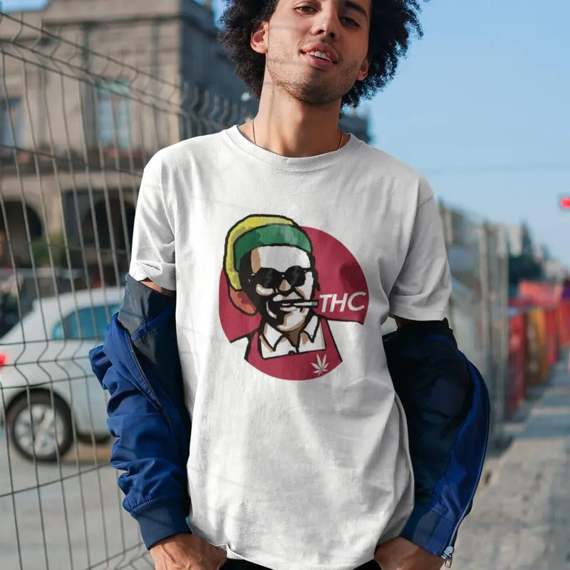Thc Kfc Tee Shirt T-shirt Funny Pot Mens Gift Molecule Leaf Medicine Legalize