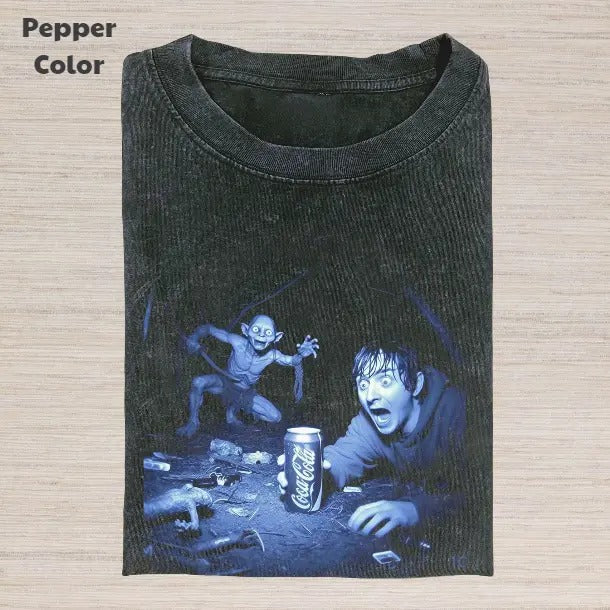 The Lord of the Rings Vintage Graphic Tee, Bilbo And Gollum T-Shirt, Movies Tee, Unisex Meme Cringe Funny Dumb Shirt, Menswear Womenswear Streetwear