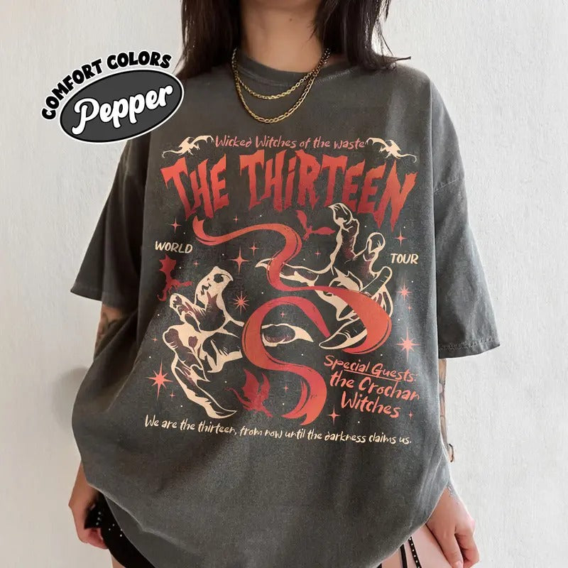 The Thirteen World Tour Comfort Colors Shirt, Manon Wicked Witches T Shirt, SJM TOG Book Merch, Gift For Sjm Fan Top Womenswear