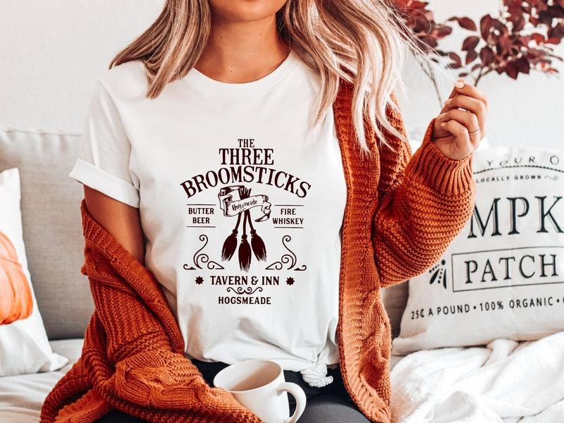 The Three Broomsticks Shirt, Magic School Shirt, Gift for Book Lover, Butterbeer Shirt, Wizard Shirt, Wizard School Tee, CUS-216