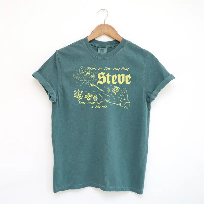 This Is For My Boy Steve Tshirt, Tuff Comfort Colors Shirt, steve irwin Shirt, Funny Meme Turtle Tshirt