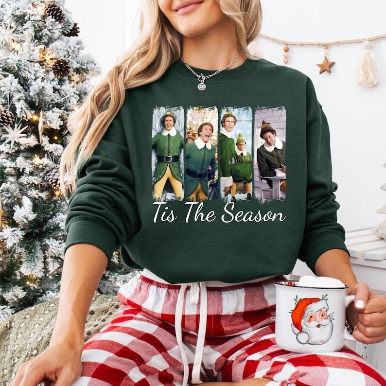 Tis The Season Elf Christmas Sweatshirt, Funny Buddy The Elf T-shirt, OMG Santa I Know Him Tee, Buddy Christmas, Son Of Nutcracker Hoodie