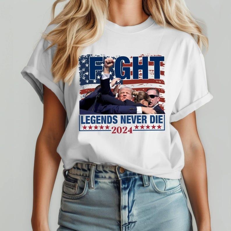 Trump Shot Shirt, Trump Tee, Pennsylvania Rally, Never Surrender TShirt, Make America Great Again Shirt, Not Today, Trump Shooting Gangster Thug