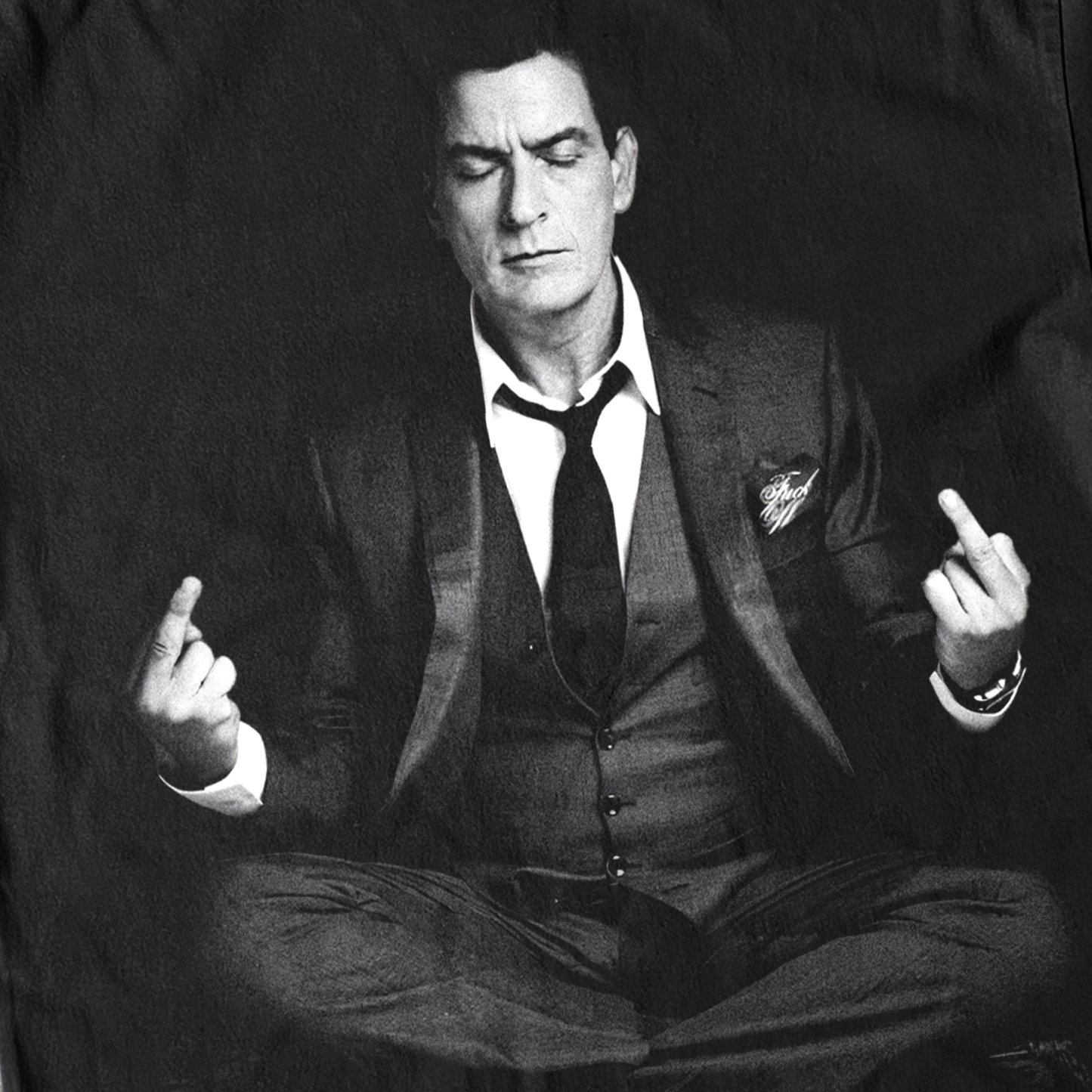 'UNCLE CHARLIE' HEAVYWEIGHT BLACK T-SHIRT