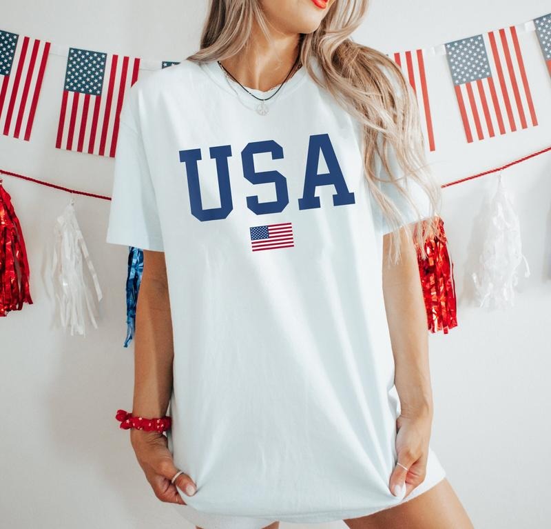 USA Shirt, American Flag Patriotic 4th of July Shirt, Independence Day Gift, Patriotic Shirt, Memorial Day Gift, Stars and Stripes Shirt, Red White Blue Shirt