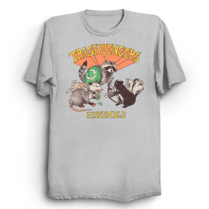 Unisex Trashvengers shirt , Cool Funny Tee Shirt Gift Opossum Possum Raccoon TrashPanda