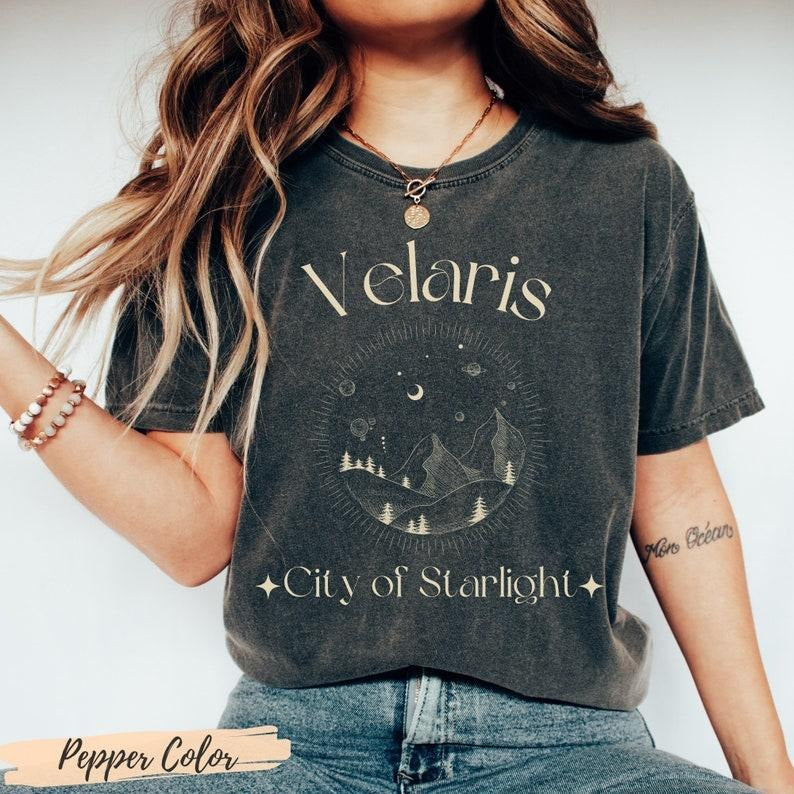 Velaris Shirt, SJM T-Shirt, Bookish Tshirt Apparel Gift, Terrasen Shirt, Book Lover Gift, Velaris City Starlight