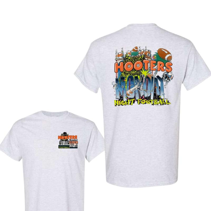 Vintage 90s Hooters Monday Night Football T-Shirt, Graphic Tee For Unisex