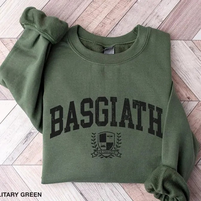 Vintage Basgiath War College Sweatshirt, Fourth Wing Sweatshirt, Violet Sorrengail, Bookish Sweatshirt, Xaden Riorson, Fantasy Book Dragonstyle{n002}2