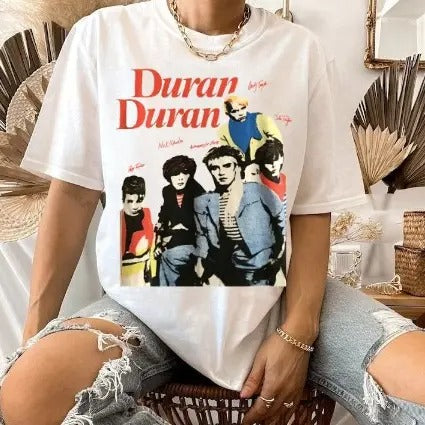 Vintage Duran Duran Music Band Graphic T shirt Cool Style
