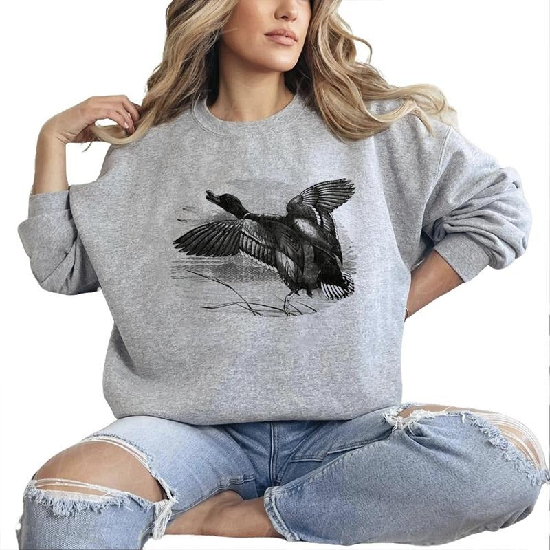 Vintage Hunting Mallard Duck Unisex Sweatshirt Hoodie Tshirt , for hunters, Hunting Season husbands Cute