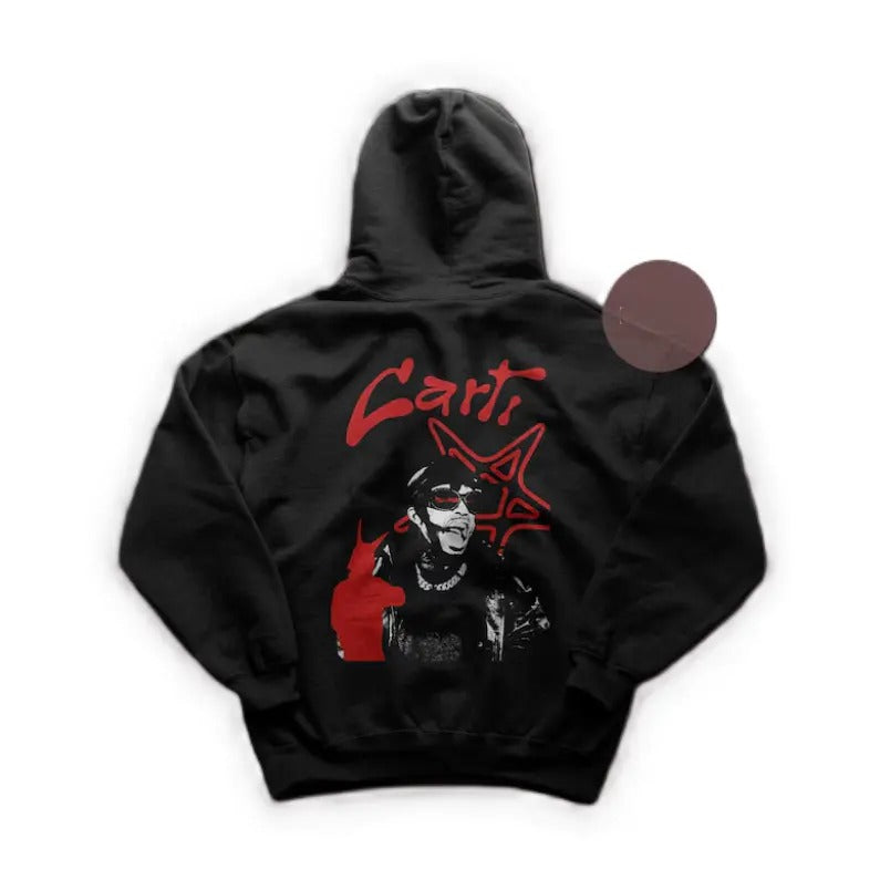 Vintage Playboi Carti Hoodie, Whole Lotta Red Album Hoodie, Sky Single Graphic, New Album Sweatshirt, Hooded Sweatshirt, Menswear Womenswear Top