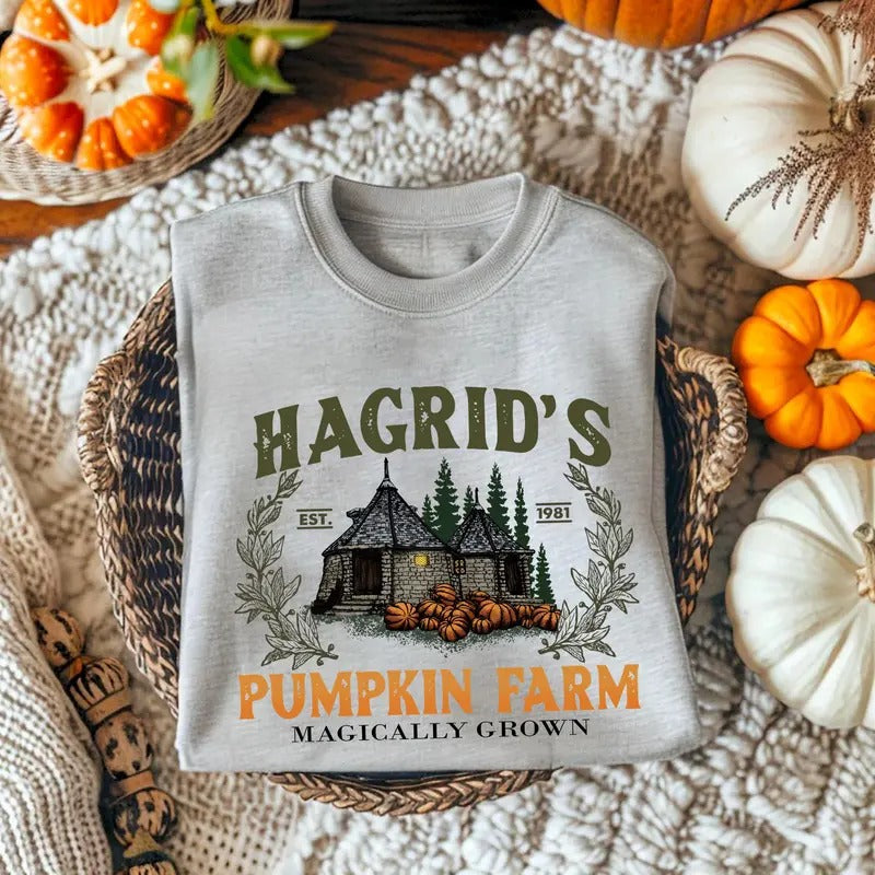 Vintage Pumpkin Farm Sweatshirt, Vintage Pumpkin Patch Shirt, Retro Halloween Hoodie, Vintage Pumpkin Sweatshirt, Halloween Farm Shirt, Magical Grown Hoodie