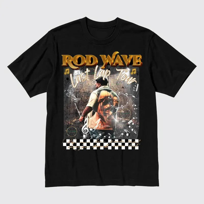 Vintage Rod Wave Last Lap Concert T-Shirt Unisex Crew Neck Tee