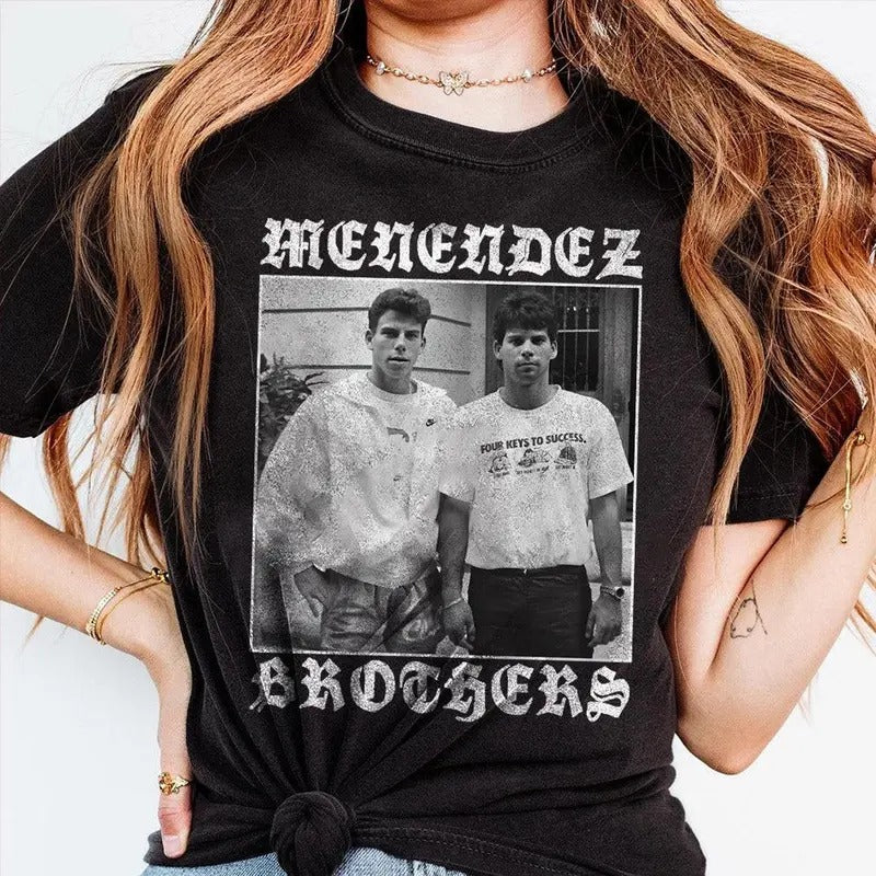 Vintage Style Menendez Brothers Shirt, 80s Erik & Lyle Tee, True Crime Fan Gift, Retro Monster T-Shirt Murderabilia Menswear Streetwear