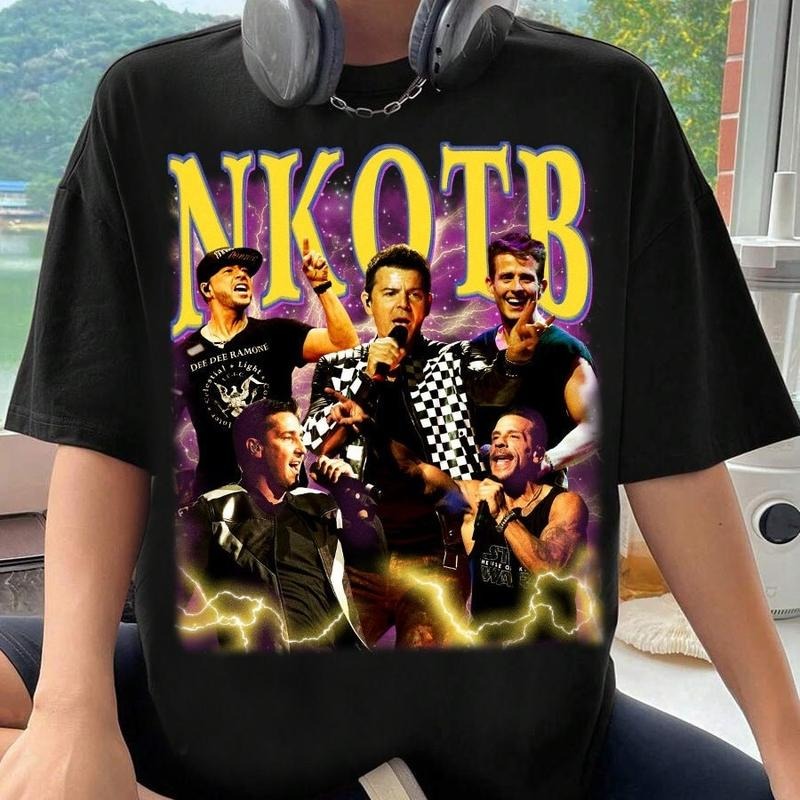 Vintage Style Nkotb Bootleg T Shirt, New Kids On The Block Shirt, Classic Rock Concert Tee, Nkotb 2024 Concert Tshirt, Nkotb Fan Shirts, Band Boys T Shirt, Unisex T-Shirt, Gifts For Fans, Short Sleeve Tee Shirt