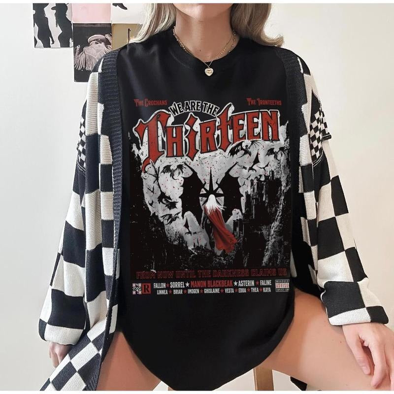 Vintage The Thirteen Band Tee LICENSED Throne Of Glass Merch Manon Blackbeak Shirt Abraxos Wyvern Terrasen Witchling SJM Gift