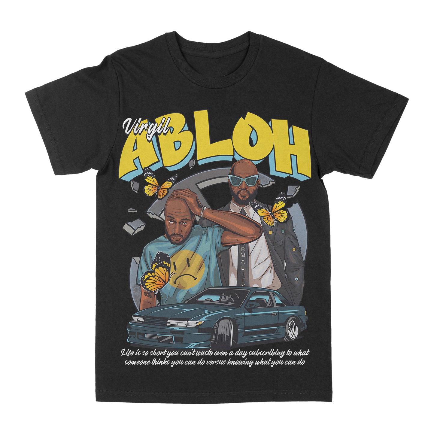 Virgil Abloh "Wasted Days" Graphic Tee Style001