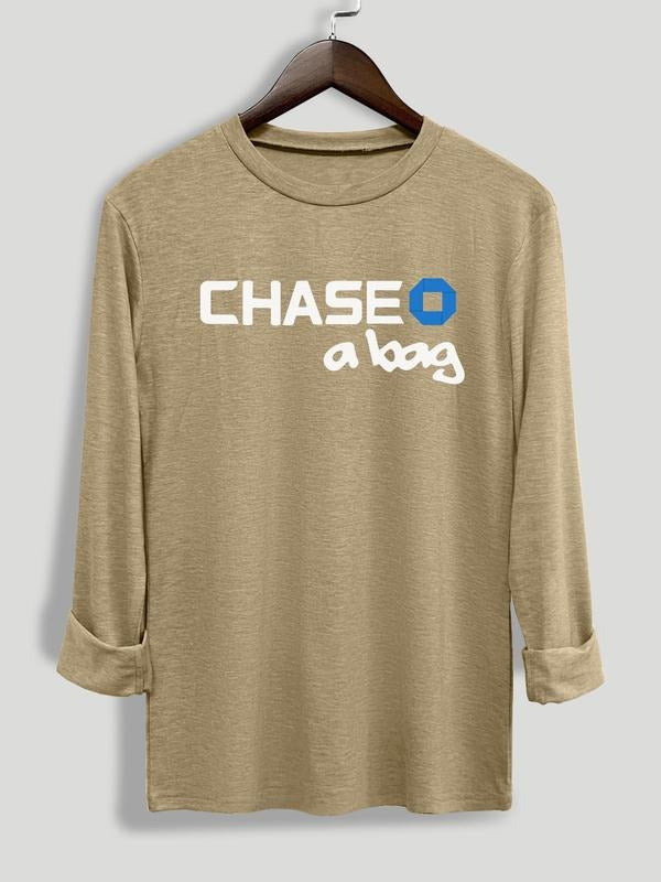 Women's Letter Print Round Neck Tee, Casual Long Sleeve Crew Neck T-Shirt for Fall & Winter, Women's Top for Daily Wearstyle{n002}7