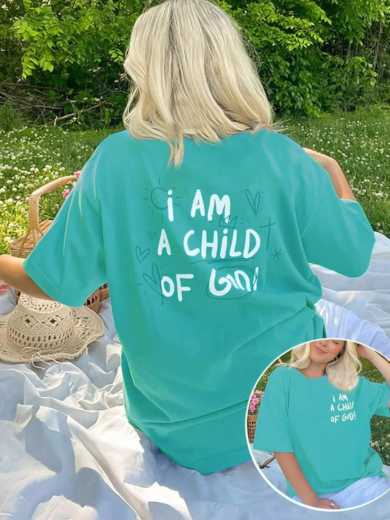 Women's Letter Print Round Neck Tee, Fashion Casual Crew Neck T-shirt for Daily Holiday Vacation Outdoor Wear, Ladies Clothes for Summerstyle{n002}7