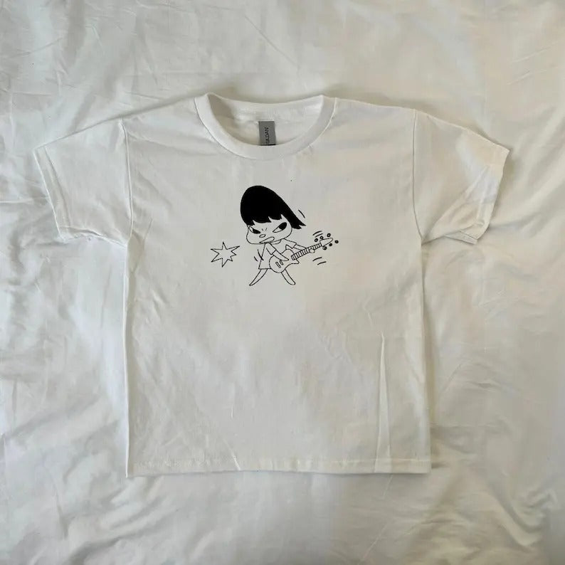 Yoshimoto Nara Rockstar Baby Tee, y2k clothing, Pinterest ,vintage, streetwear, trendystyle{n002}2