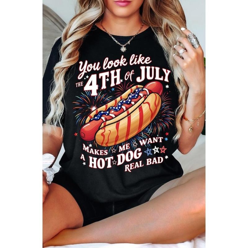 You Look Like the 4th of July Shirt Retro America Hot dog Shirt Funny 4th July Png, Freedom, American, For Black and Dark Color Shirt T-shirt, sweater and Hoodie