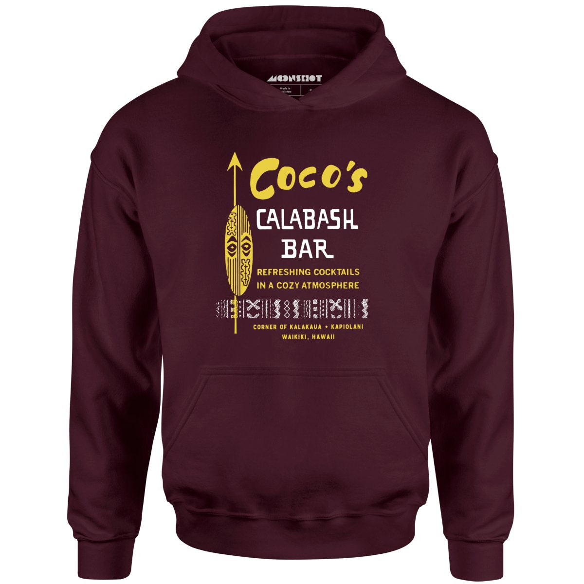 Coco's Calabash Bar - Waikiki, HI - Vintage Tiki Bar - Unisex Hoodie