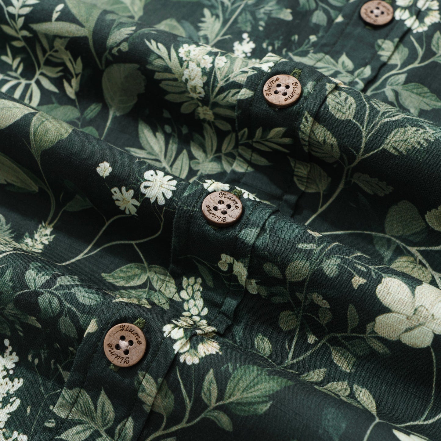 1950s Green Hawaiian Shirt For Men 100% Cotton Button-down Short Sleeve Tropical Shirt