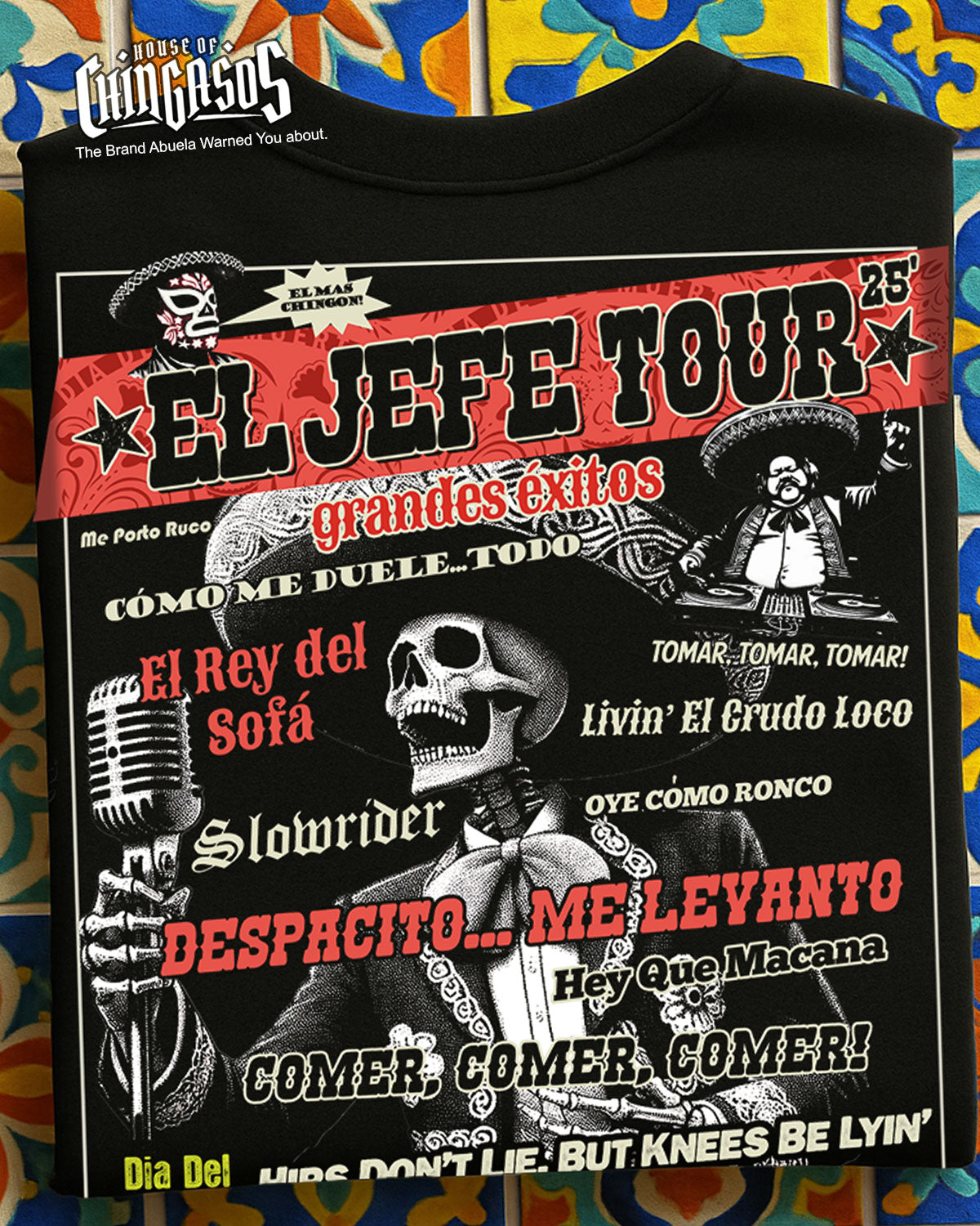 El Jefe Tour Greatest Hits T-Shirt Black Style OG ( Back Print )