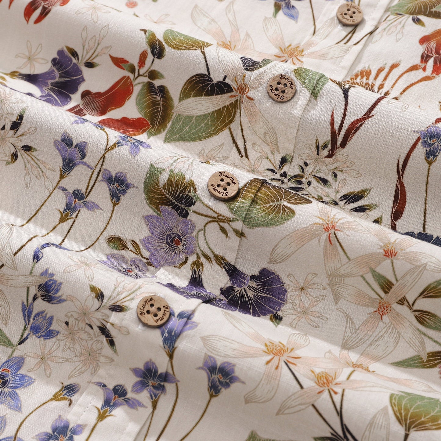 1930s Hawaiian Shirt For Men Wildflowers Print Cotton Short Sleeve Aloha Shirt Australian Wildflower By Eloise