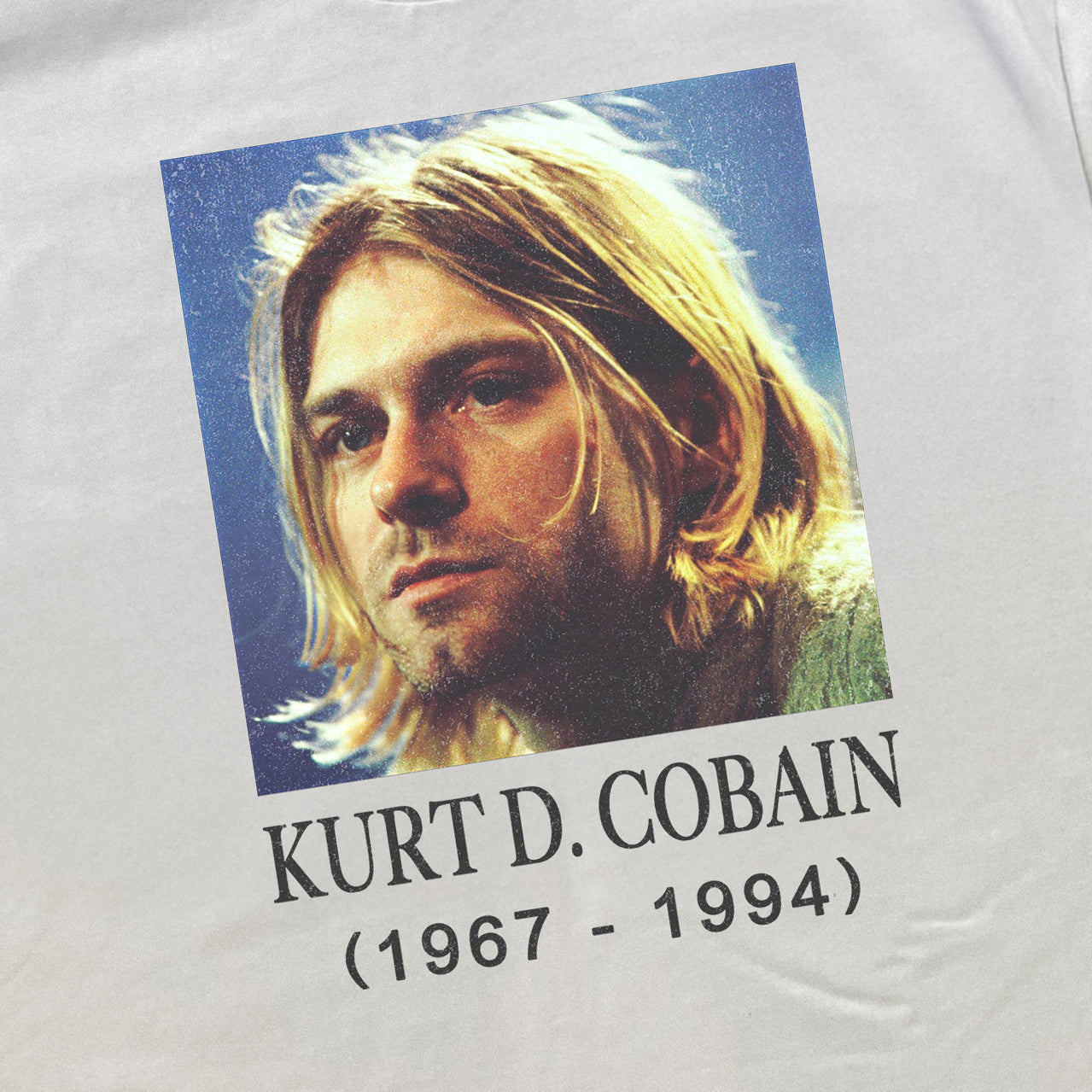 KURT D. COBAIN VINTAGE HEAVYWEIGHT WHITE T-SHIRT