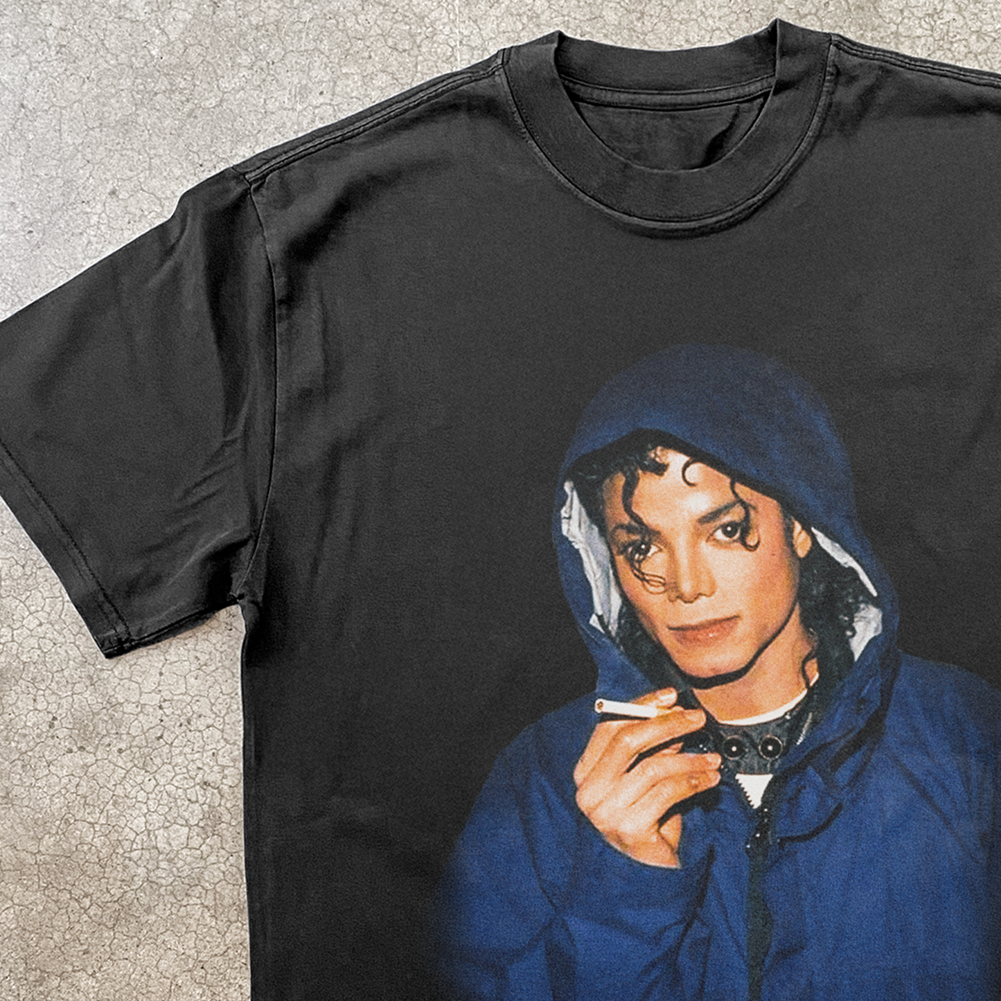 1988 MJ 'HOOD SMOKE' FADED BLACK TEE