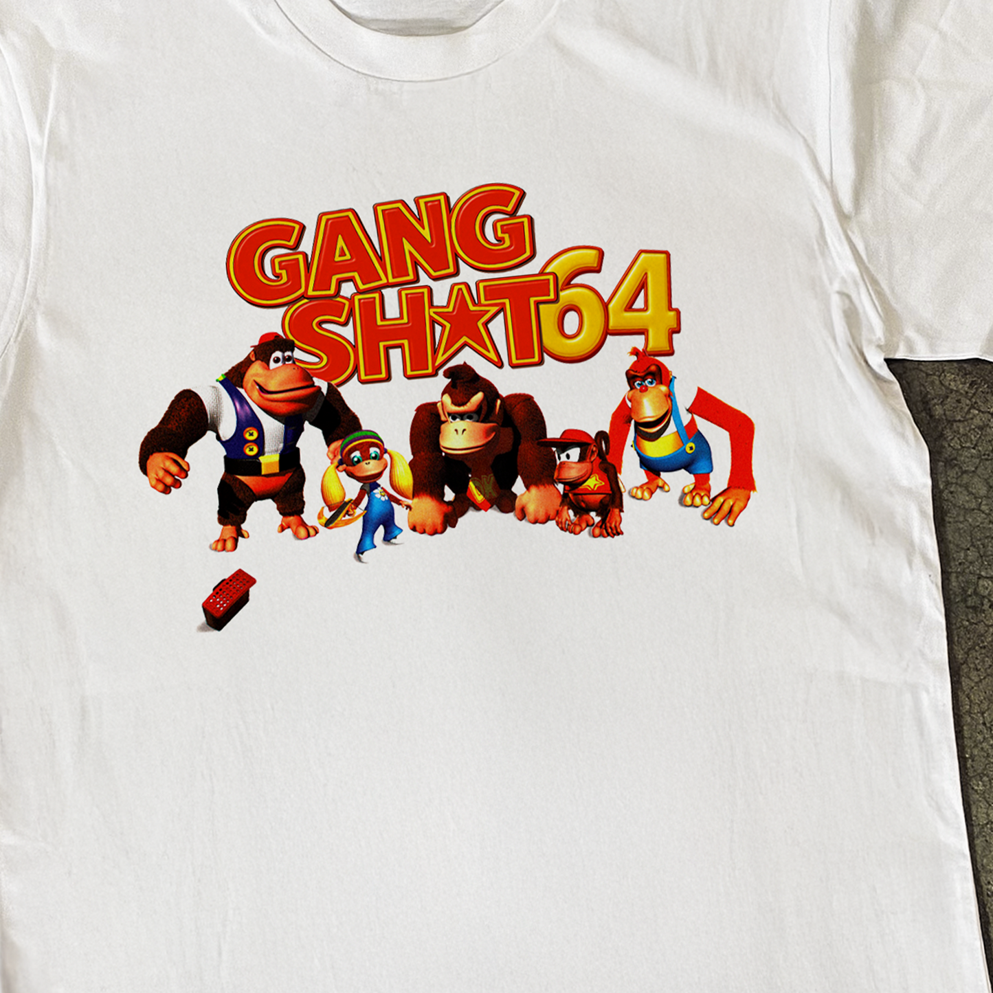 'GANG SH*T 64' WHITE HEAVYWEIGHT TEE