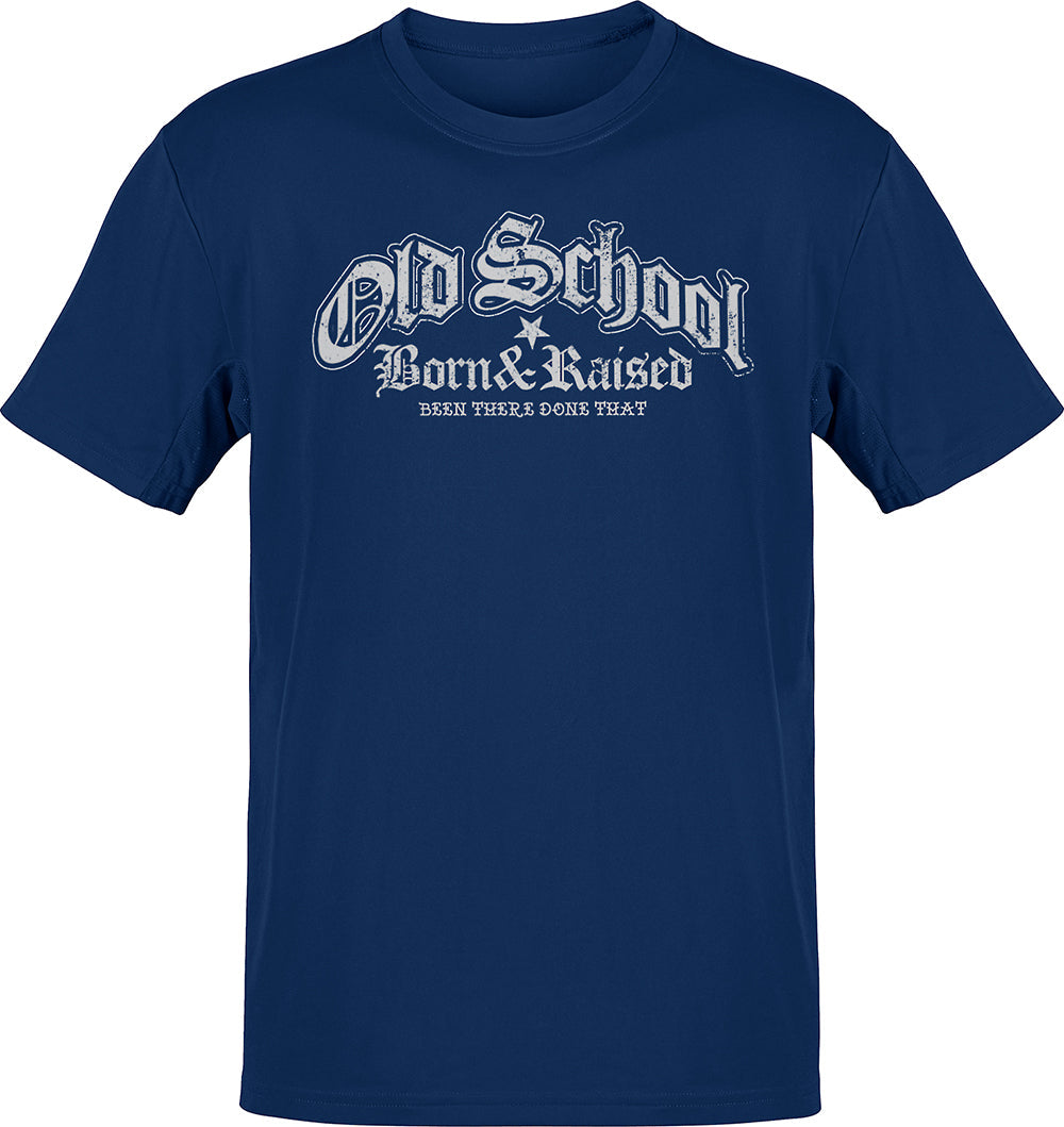 Premium Old School Born And Raised Vintage Crew -Tee