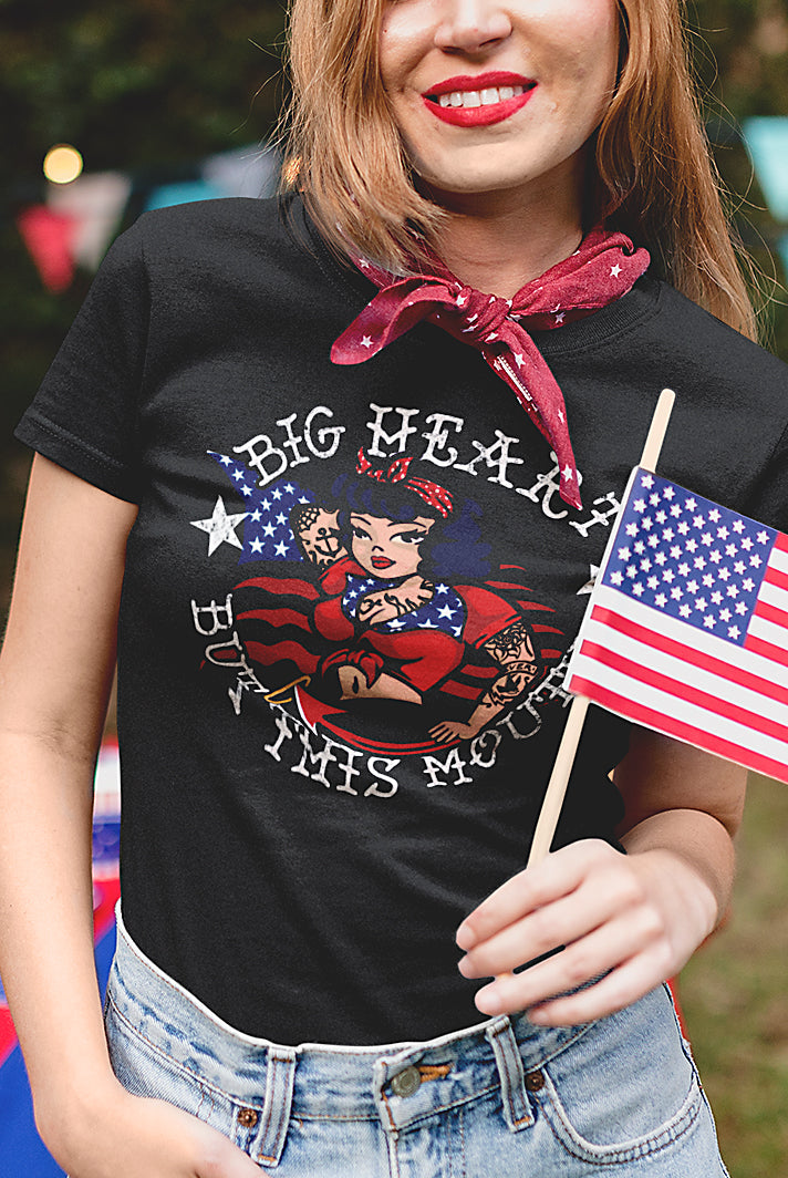 Big Heart But This Mouth 4th Of July Vintage Tee