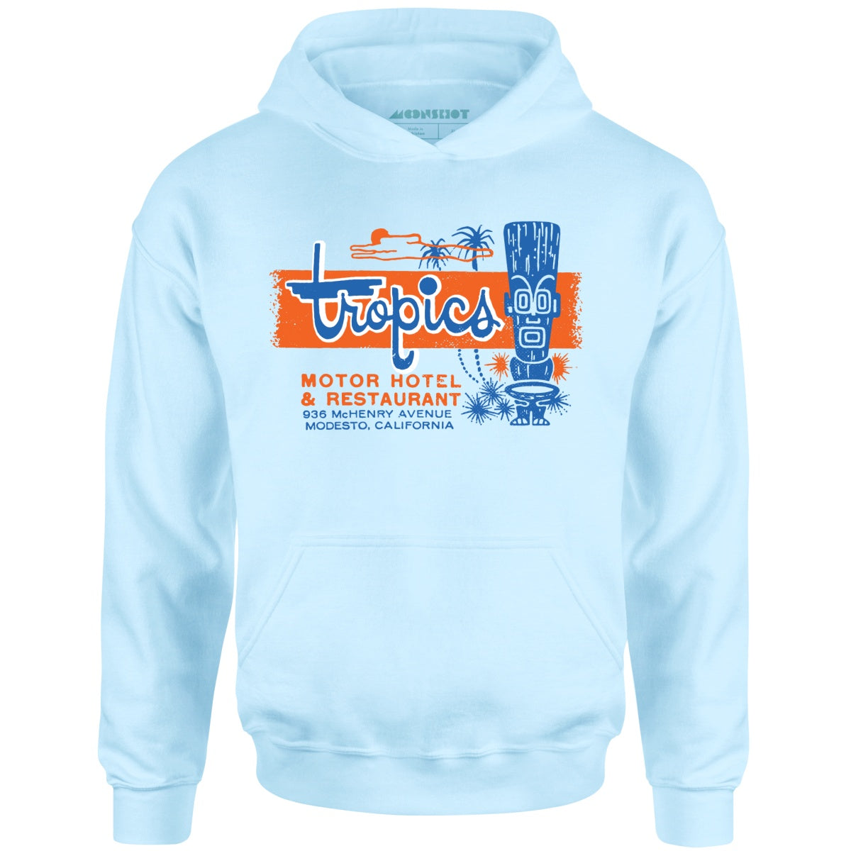 The Tropics - Modesto, CA - Vintage Tiki Bar - Unisex Hoodie