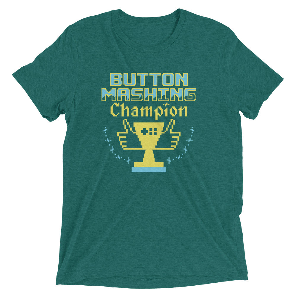 Button Mashing Champion Men's Tri-Blend Tee