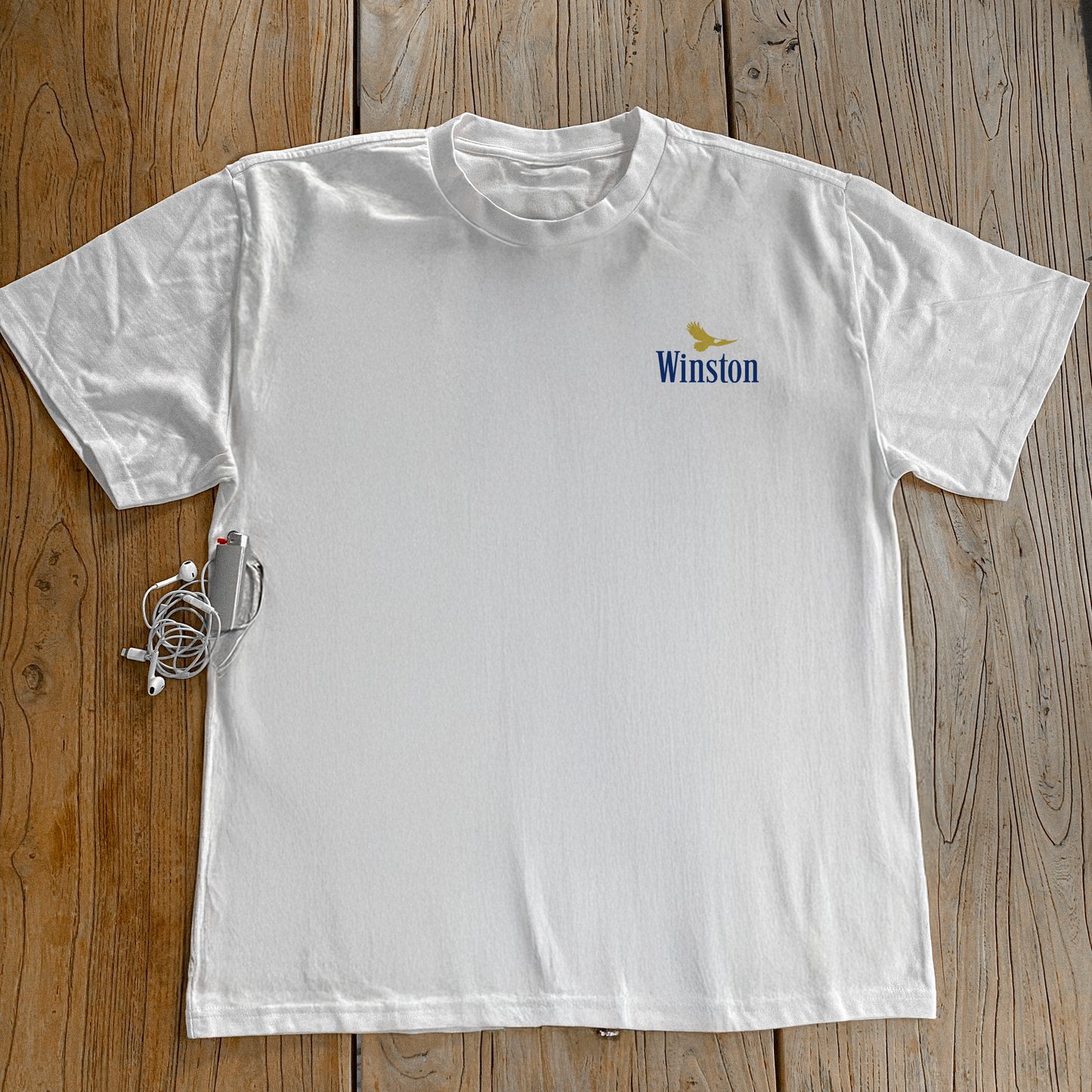 'WINSTON LIGHTS' HOT AIR BALLOON HEAVY WHITE TEE