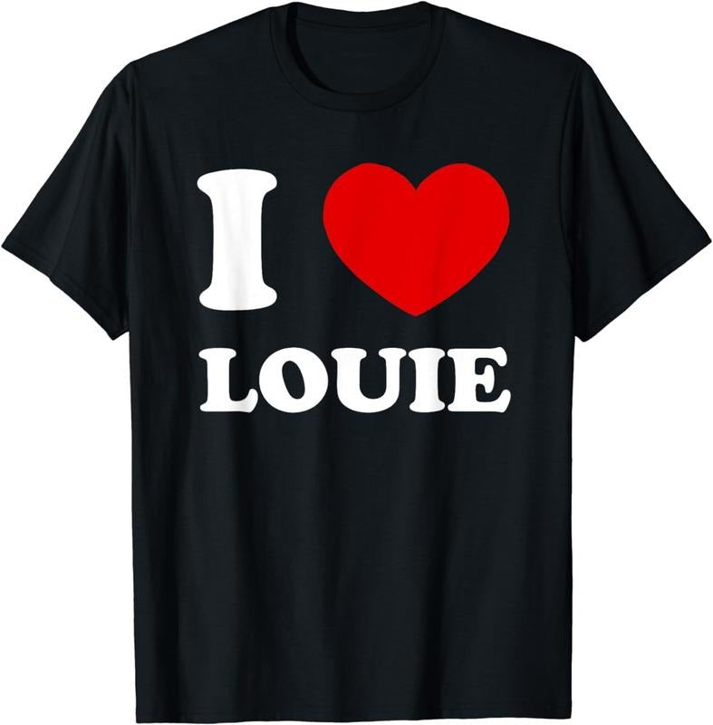[100% Cotton] I Love Louie I Heart Louie Funny Louie T-Shirt