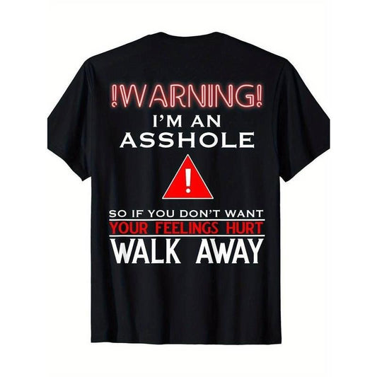 [100% Cotton] Warning: Sarcastic Personality T-Shirt - Humorous 220GSM Cotton Tee - Funny Attitude Gift for Adults