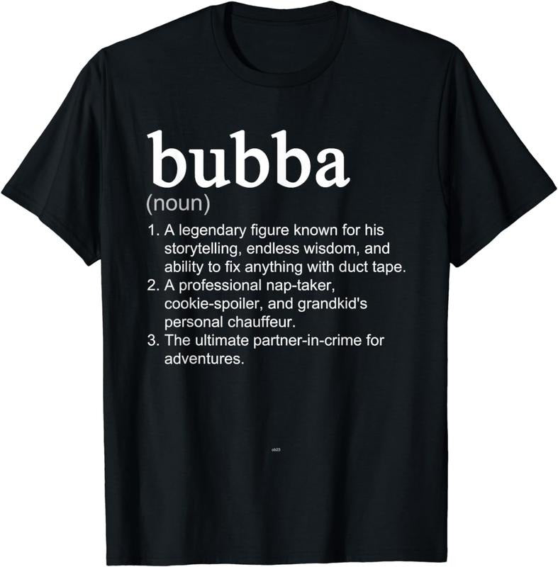 [100% Cotton]Bubba Definition Funny Cool T-Shirt