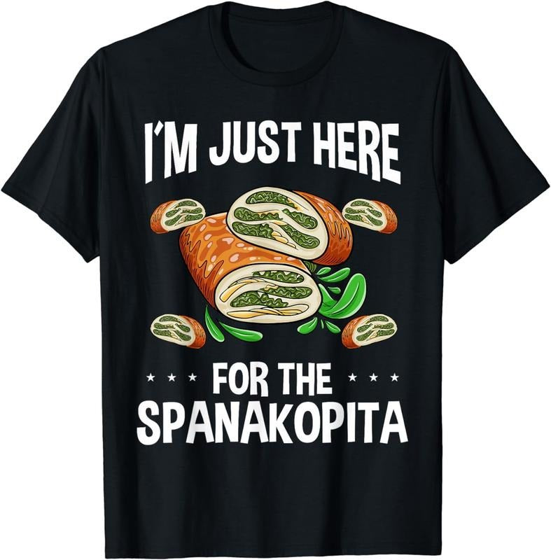 [100% Cotton]Spanakopita Spinach Greek Cuisine Greek Spanakopita Lover T-Shirt