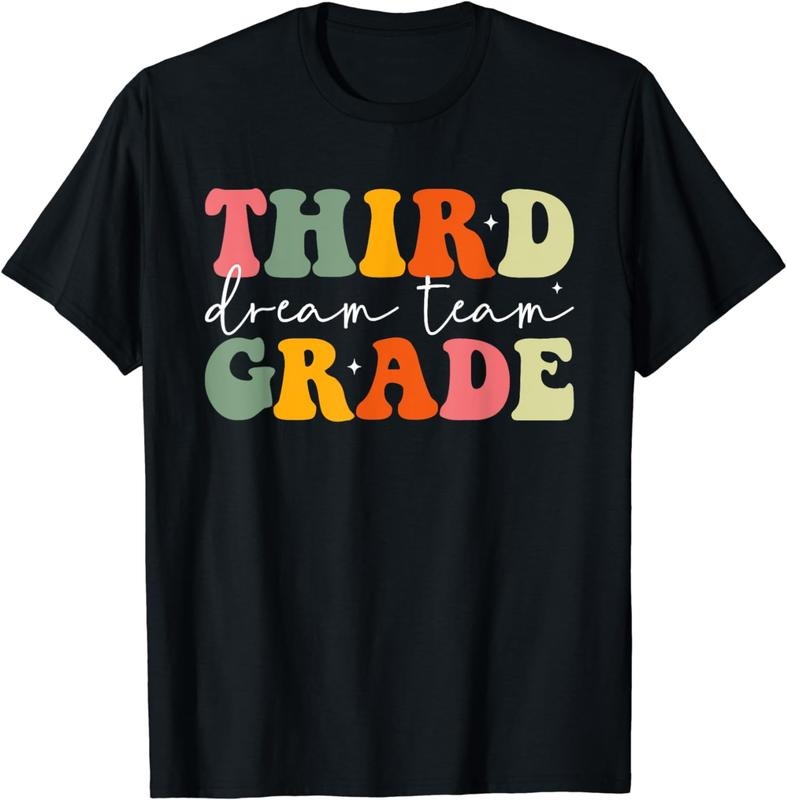 [100% Cotton]Teacher Appreciation Back To School Third Grade Dream Team T-Shirt