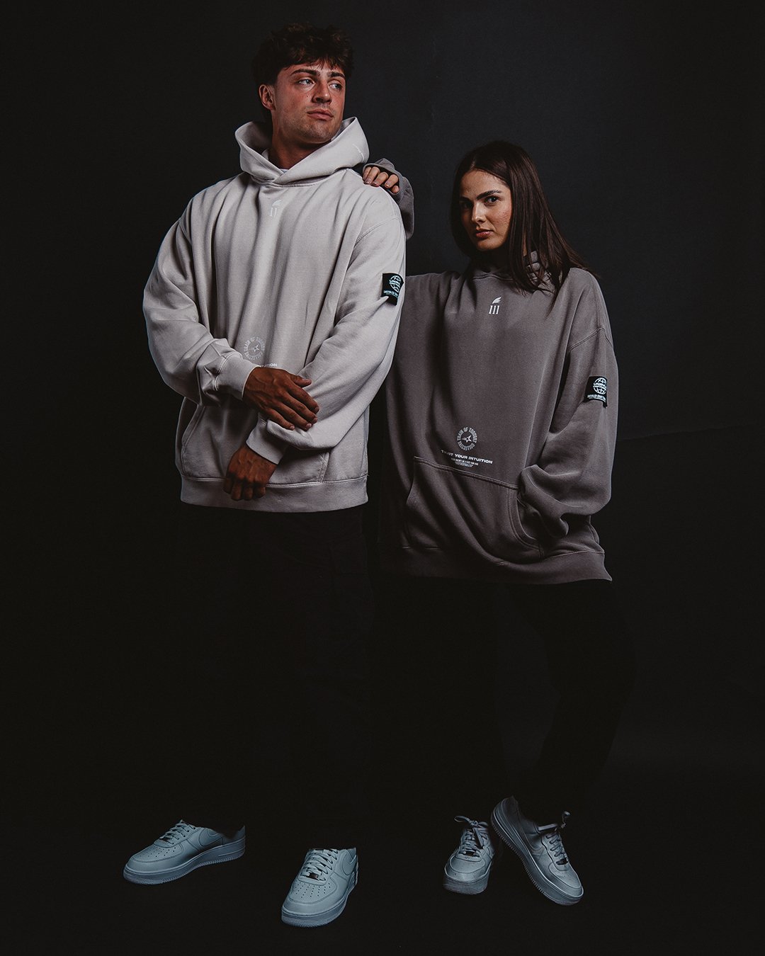 111ntuition Faded Grey Hoodie