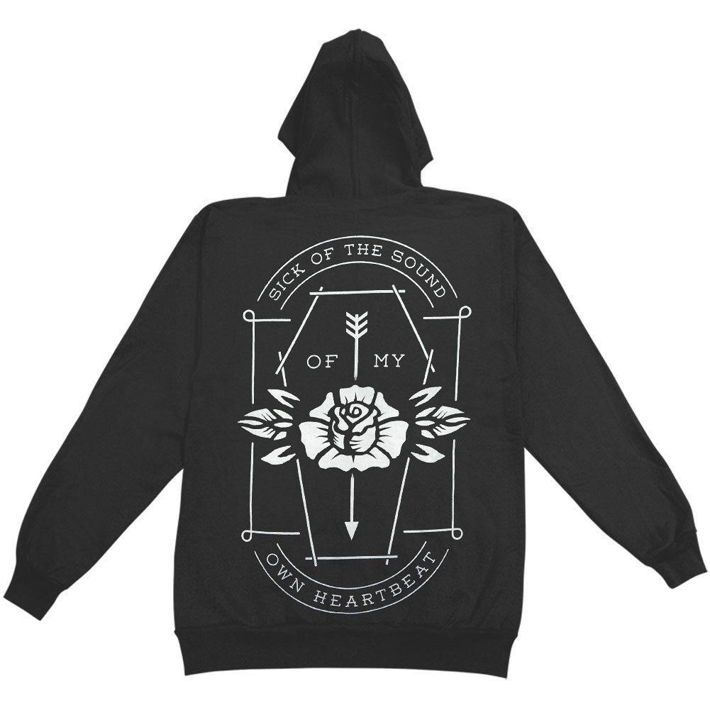 Coffin (Black) Zippered Hooded Sweatshirt