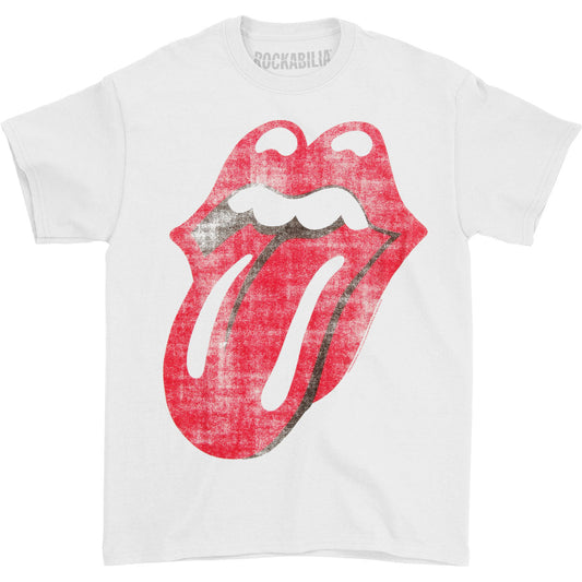 Classic Distressed Tongue On White T-shirt